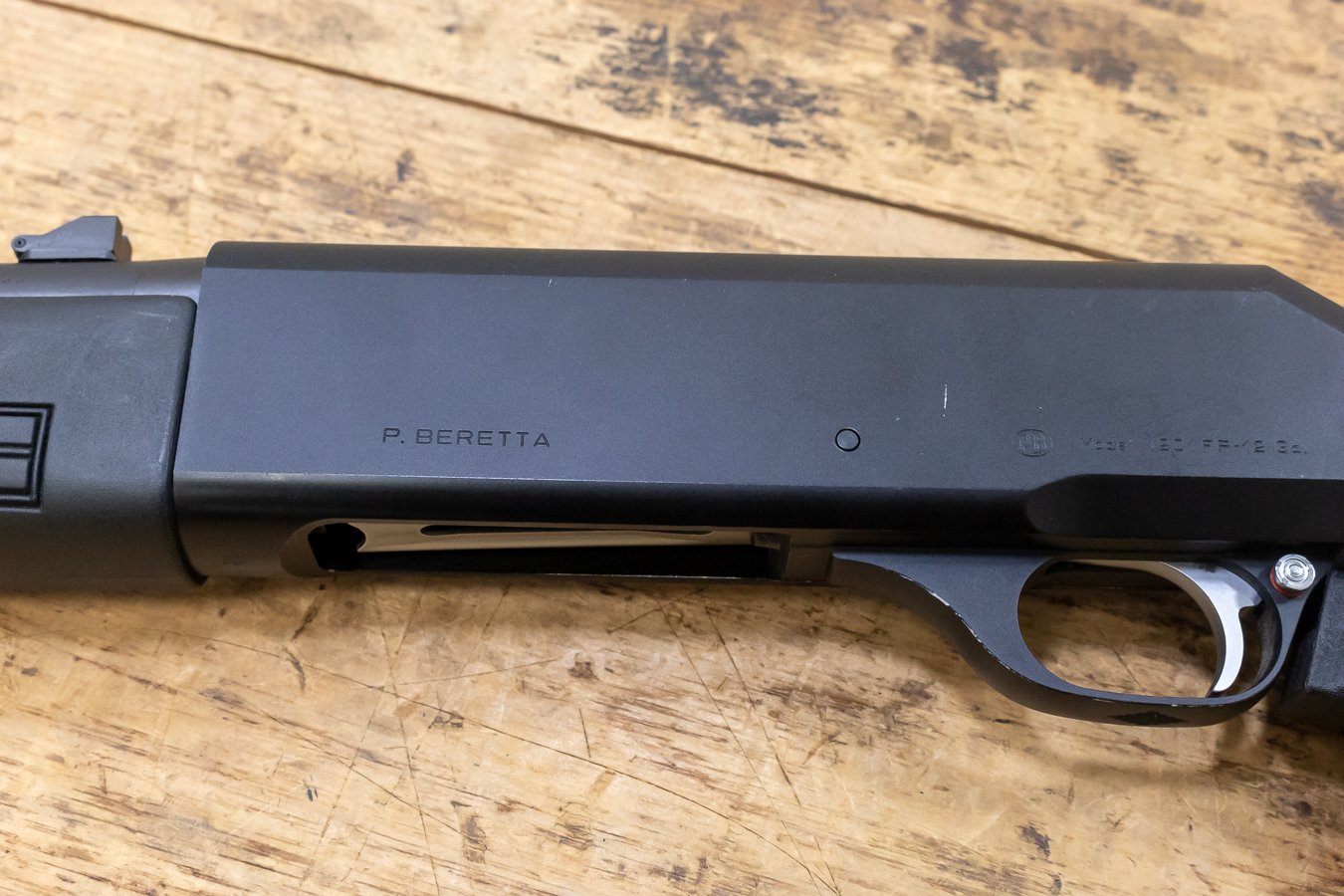 BERETTA 1201FP 12 Gauge Police Trade-In Semi-Auto Shotgun with Pistol Grip Stock and Rifle Sights